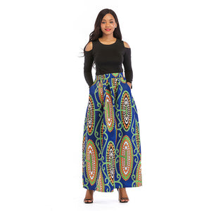 African Print Thicken Long Sleeve Blouse and Long Skirt #Long Sleeve #Two Piece #Print #Dashiki #African SA-BLL2435-5 Sexy Clubwear and Skirt Sets by Sexy Affordable Clothing