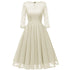 Lace Sleeve Chiffon Swing Wedding Dress #Lace #Long Sleeve #Bridesmaid