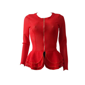 Sexy Women Long Sleeves Mesh Sheer Casual Evening Jacket #Red SA-BLL431 Women's Clothes and Blouses & Tops by Sexy Affordable Clothing