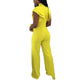 Irene Ruffle Sleeve Cutout Jumpsuit with Wide Leg #Jumpsuit #Yellow #Ruffle Sleeve #Cut Out SA-BLL55453-1 Women's Clothes and Jumpsuits & Rompers by Sexy Affordable Clothing