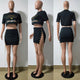 Offset Hollow Top Suit Bandages Skirt #Black #Two Piece #Bandages SA-BLL28141 Sexy Clubwear and Skirt Sets by Sexy Affordable Clothing