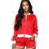 Red Bounce Back Active Set #Two Piece #Pockets #Side Stripe