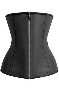 Front Zipper Latex Waist Trainer  SA-BLL42646 Sexy Lingerie and Corsets and Garters by Sexy Affordable Clothing