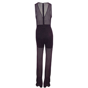 Occassional See-through Purple One-piece Jumpsuit #Sleeveless #See-Through SA-BLL8091 Women's Clothes and Jumpsuits & Rompers by Sexy Affordable Clothing