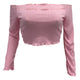 Fashion Off Shoulder Wrapped Bodycon Shirt Tops #Pink #Off Shoulder #Wrapped SA-BLL699-2 Women's Clothes and Blouses & Tops by Sexy Affordable Clothing