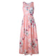 Pink Floral Print Racerback Maxi Dress with Side Pockets #Maxi Dress #Pink SA-BLL51418-2 Fashion Dresses and Maxi Dresses by Sexy Affordable Clothing