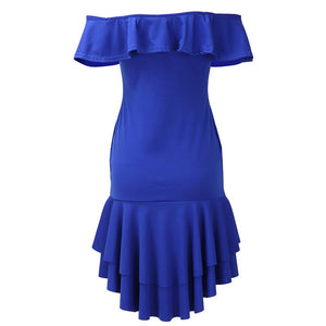 Chandra Cobalt Blue Ruffle Dress #Midi #Blue #Ruffle Dress SA-BLL362065-3 Fashion Dresses and Midi Dress by Sexy Affordable Clothing