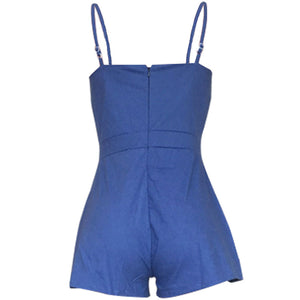 Straps Short Romper #Zipper #Straps SA-BLL55486 Women's Clothes and Jumpsuits & Rompers by Sexy Affordable Clothing