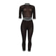 Black Sexy See-through Patchwork Two-piece Pants Set #Mesh #Two Piece #See-Through SA-BLL282780 Sexy Clubwear and Pant Sets by Sexy Affordable Clothing