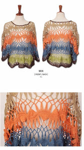 All-match multicolour handmade crochet pullover shirt batwing  SA-BLL3782 Sexy Swimwear and Cover-Ups & Beach Dresses by Sexy Affordable Clothing