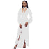 Occassional Long Ruffle Gown With Irregular Hem #Maxi Dress #White #Ruffle