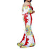 Off Shoulder Ruffles Mermaid Floral Maxi Dress #Maxi Dress #Mermaid Maxi Dress