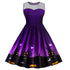 Halloween Lace Panel Dress - Purple #Purple #Halloween Dress