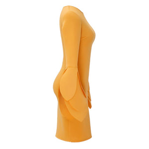 Rose Petal Dress #Bodycon Dress #Yellow SA-BLL2157 Fashion Dresses and Bodycon Dresses by Sexy Affordable Clothing