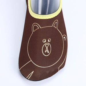 Bear Printed Lovely Kids Beach Shoes #Brown #Beach Shoes SA-BLTY0810 Sexy Swimwear and Swim Shoes by Sexy Affordable Clothing