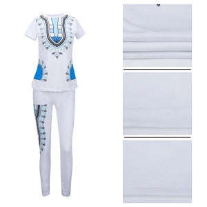 Leanne Dashiki Set - White #White #Pant Sets SA-BLL2057-1 Sexy Clubwear and Pant Sets by Sexy Affordable Clothing