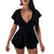 Cutout Back V Neck Ruffled Wrap Flared Romper #V Neck #Ruffled SA-BLL55560-2 Women's Clothes and Jumpsuits & Rompers by Sexy Affordable Clothing