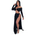 Off The Shoulder Black Shirt and Slit Skirt #Black #Off Shoulder #Two Piece SA-BLL282426 Sexy Clubwear and Skirt Sets by Sexy Affordable Clothing