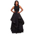Malissa Black Ruffled Skirt Maxi Dress #Maxi Dress #Black #Evening Dress