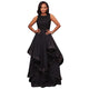 Malissa Black Ruffled Skirt Maxi Dress #Maxi Dress #Black #Evening Dress SA-BLL5047-2 Fashion Dresses and Evening Dress by Sexy Affordable Clothing