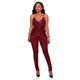 Selah Red Sequin Embellished Tassel Jumpsuit #Jumpsuit #Red SA-BLL55380-3 Women's Clothes and Jumpsuits & Rompers by Sexy Affordable Clothing