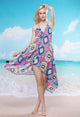 Cheerful Floral Beach Cover-up Rhodo  SA-BLL3750-3 Sexy Swimwear and Cover-Ups & Beach Dresses by Sexy Affordable Clothing