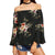 Black Floral Off Shoulder Top #Black #Top SA-BLL579-4 Women's Clothes and Blouses & Tops by Sexy Affordable Clothing