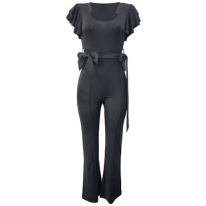 Fashion U Neck Flounce One-piece Jumpsuit #One-Piece #U Neck SA-BLL55509-1 Women's Clothes and Jumpsuits & Rompers by Sexy Affordable Clothing