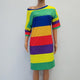 Rainbow Striped Short Sleeve Casual Dresses #Short Sleeve #Striped #Rainbow SA-BLL36228-1 Fashion Dresses and Midi Dress by Sexy Affordable Clothing