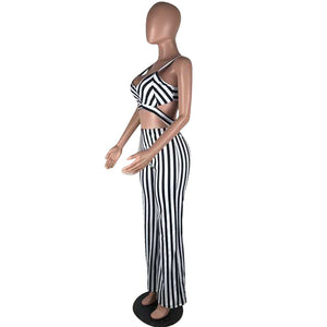 Casual V Neck Striped One-piece Jumpsuits #V Neck #Striped SA-BLL55523-2 Women's Clothes and Jumpsuits & Rompers by Sexy Affordable Clothing
