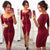 Solid Color Zipper Half Sleeve Knee-Length Bodycon Dress #Mini Dress #Red SA-BLL2152-1 Fashion Dresses and Bodycon Dresses by Sexy Affordable Clothing