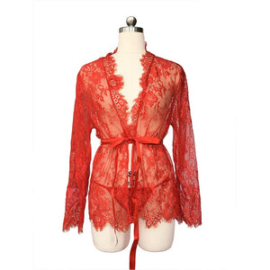 Oversized Size Black Lace Cardigan Lingerie #Lace #Red #Cardigan SA-BLL2068-1 Sexy Lingerie and Babydoll by Sexy Affordable Clothing