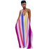 Colorful Stripped Sling Maxi Dress #Sling #Stripe