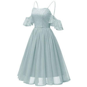 Sweetheart Sling Lace Bridesmaids Dress #Lace #Spaghetti Strap #Bridesmaids SA-BLL36275-2 Fashion Dresses and Midi Dress by Sexy Affordable Clothing