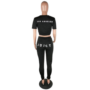 Casual Letter Print 2 Piece Set #Two Piece #Printed #Letter SA-BLL2721 Sexy Clubwear and Pant Sets by Sexy Affordable Clothing