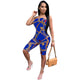 Chic Chain Print Casual Strapless Romper #Jumpsuit #Red #Printed SA-BLL55413-4 Women's Clothes and Jumpsuits & Rompers by Sexy Affordable Clothing