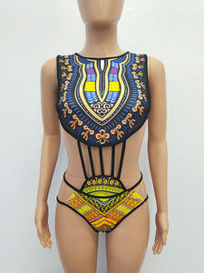 African Dashiki One-Piece Sexy Swimwear #Dashiki #African SA-BLL32629 Sexy Swimwear and Bikini Swimwear by Sexy Affordable Clothing