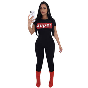 Short Sleeve Super Bodysuit #Black SA-BLL55393-1 Women's Clothes and Jumpsuits & Rompers by Sexy Affordable Clothing