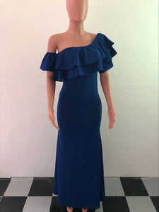 Ruffles One Shoulder Maxi Evening Dress #Ruffles #One Shoulder SA-BLL51471-4 Fashion Dresses and Evening Dress by Sexy Affordable Clothing