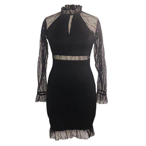 Cecilia Black Pearl Mini Dress #Mini #Long Sleeve SA-BLL282435-4 Fashion Dresses and Mini Dresses by Sexy Affordable Clothing
