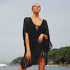 New Romantics Fringe Kaftan #Black