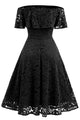 Lace Cocktail Off Shoulder Party Bridesmaids Prom Dresses #Midi #Prom Dresses #Black SA-BLL36175-1 Fashion Dresses and Midi Dress by Sexy Affordable Clothing