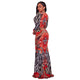 Tamia Multi Color Printed Ruched Front Maxi Dress #Maxi Dress #Multi Color SA-BLL5069 Fashion Dresses and Maxi Dresses by Sexy Affordable Clothing