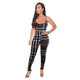 Lattice Straps Colorful Checks Jumpsuit #Straps #Lattice SA-BLL55516-4 Women's Clothes and Jumpsuits & Rompers by Sexy Affordable Clothing