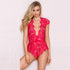 Plunging Eyelash Lace Romper #Romper #Pink #Teddy