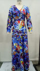Long Sleeve Maxi Chiffon Wrap Dress #V Neck #Long Sleeve #Flower Print SA-BLL5067-3 Fashion Dresses and Maxi Dresses by Sexy Affordable Clothing