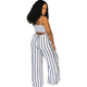 Sexy Straps Striped Wide Jumpsuit #Striped #Straps SA-BLL55485-3 Women's Clothes and Jumpsuits & Rompers by Sexy Affordable Clothing