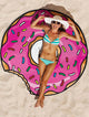 Gigantic Pink Donut Beach Pool Shower Towel Blanket  SA-BLL38350-3 Sexy Swimwear and Beach Towel by Sexy Affordable Clothing