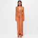 Peace And Love Orange Long Sleeve Wrap Maxi Dress #Maxi Dress #Orange #Evening Dress SA-BLL5043 Fashion Dresses and Evening Dress by Sexy Affordable Clothing