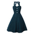 1950s Strapless Vintage Dress #Green